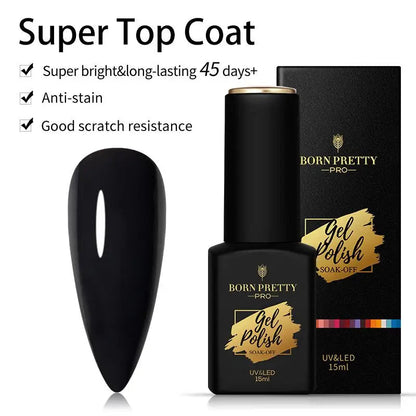 BORN PRETTY Milky Pink Rubber Base Gel Nail Polish Glitter 15ml Semi-Permanent Varnish Soak Off Self Leveling UV LED Gel Good Vibrations