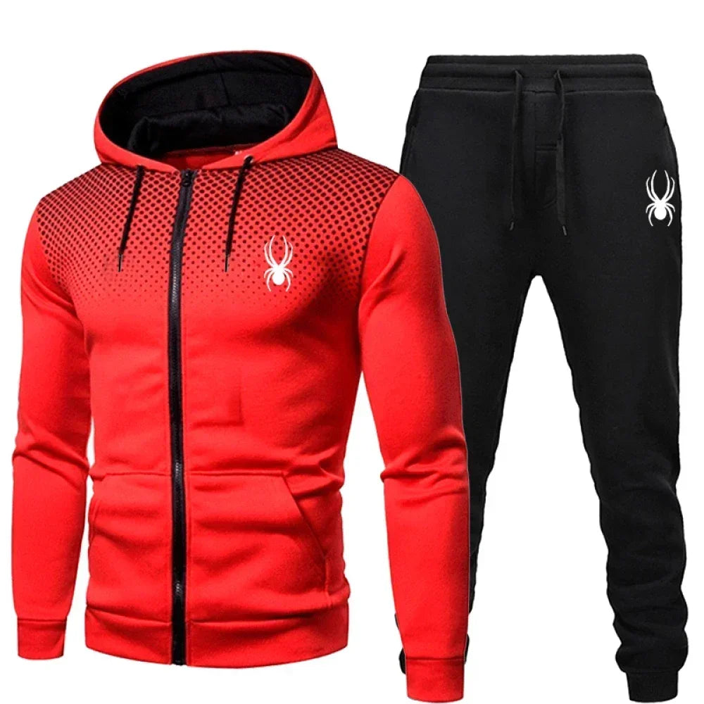 2025 popular two-piece men's sportswear jogging suit sportswear hooded sweatshirt zipper sweatshirt autumn and winter clothing Good Vibrations