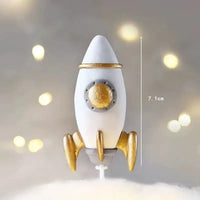 Astronaut Theme Cake Topper Planet Space Rocket Spaceship Birthday Decor Kids Boy Girl Birthday Party Baby Shower Decoratings Good Vibrations