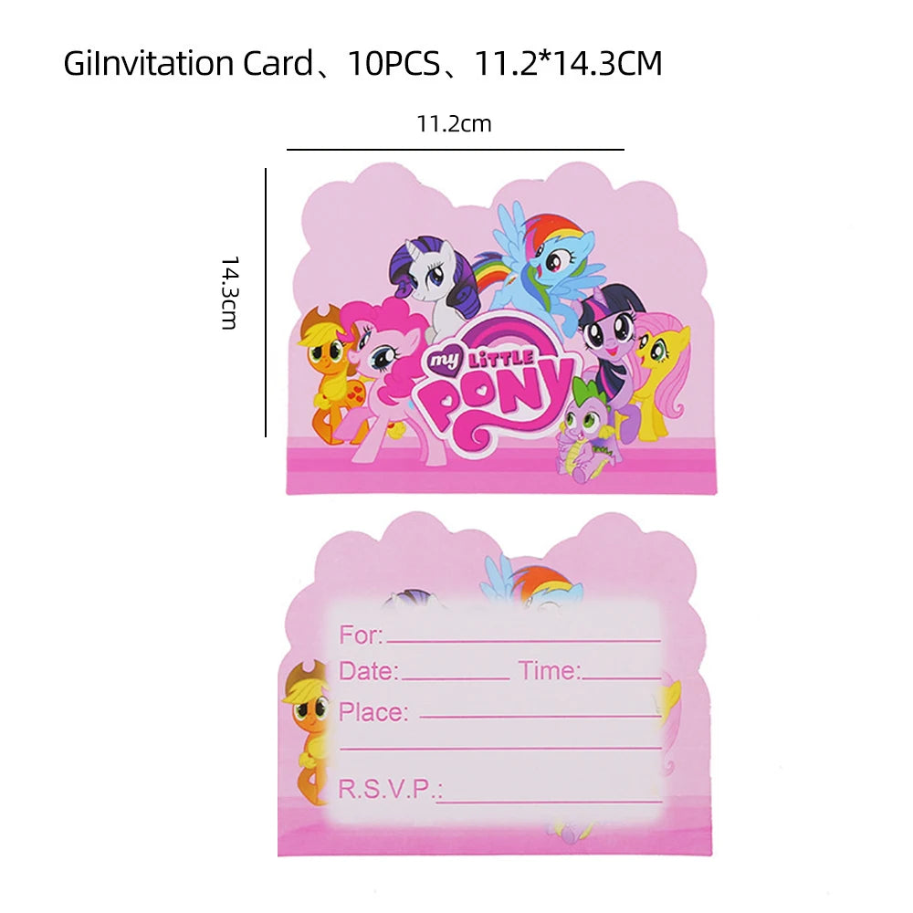 My Little Pony themed children's birthday party supplies, girls' first birthday tablecloth, tableware, paper cups, flag-raising Good Vibrations