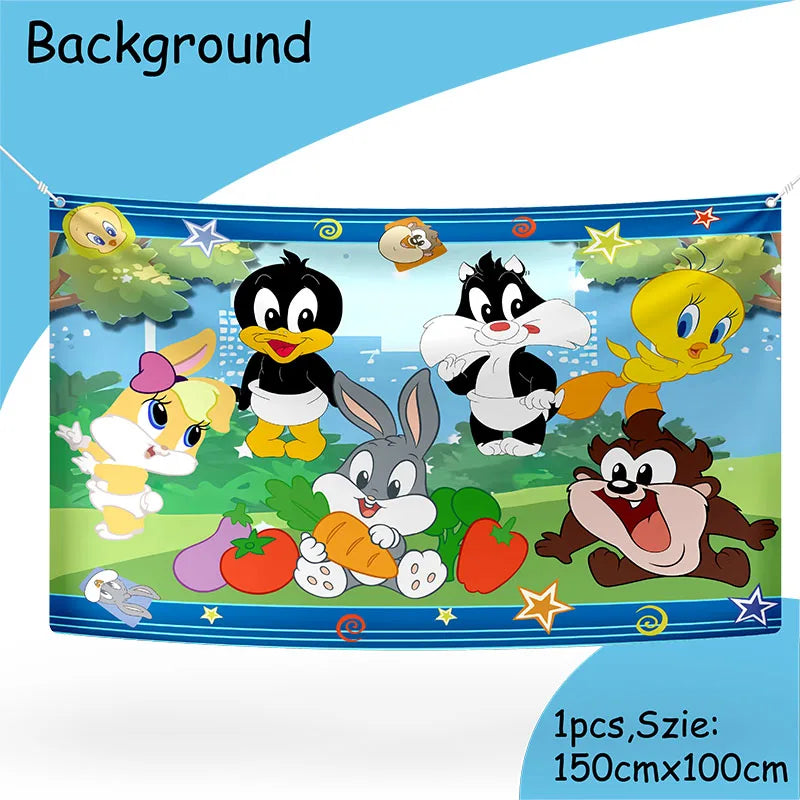 Disney Theme Birthday Party banner Decorations Paper Cup Plate Straw Baby Shower Kids Birthday Party Supplies Good Vibrations