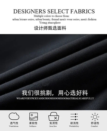 Suits for Men Korean Fashion Long Sleeve Slim Fit Wedding Business Blazer Black Professional Formal Suit Pants Sets Ropa Hombre Good Vibrations