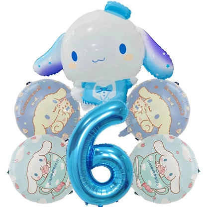 Cinnamoroll Theme Party Supplies Kids Birthday Christmas Decorations Gift Bag Ballons Banner Cake Topper Tableware Accessories Good Vibrations