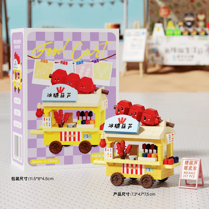 Mini Food Cart Street View Building Blocks Micro Particle DIY Handmade Toys For Kids Creative Gifts Sets Good Vibrations