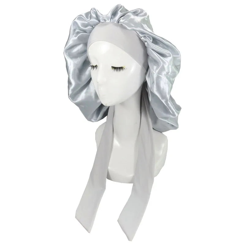 Women Satin Solid Sleeping Hat Night Sleep Cap Hair Care Bonnet Nightcap For Women Men Unisex Cap Bonnet De Nuit Shower Turban Good Vibrations