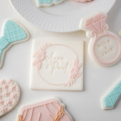 Western Style Wedding Sugar Cookies Mold Valentine's Day Engagement Dessert Table Decoration Cake Molds DIY Baking Cookie Tools Good Vibrations