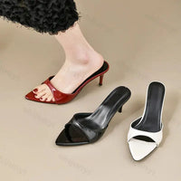 Women's High Heels Summer Slippers Women Sandals Fashion Classic Pointy Open Toe Stiletto Heels Sexy 2025 High-heeled Slippers Good Vibrations