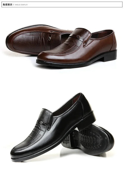 Casual Loafers for Men Round Toe Mens Formal Shoes Business Handmade Slip-On Mens Flat Shoes Mocasines Zapatos De Hombre Good Vibrations