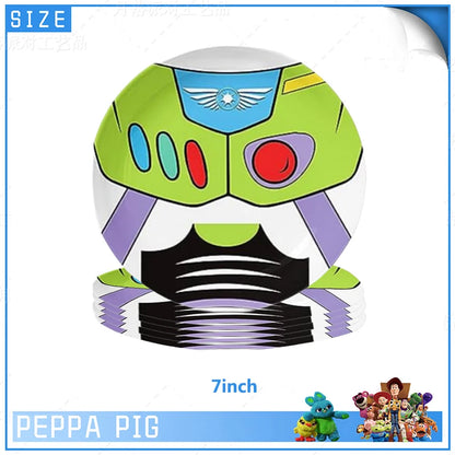Toy Story Birthday Party Decoration Buzz Lightyear Balloons Paper Tableware Plate Cup Tablecloth Baby Shower Party Supplies Good Vibrations