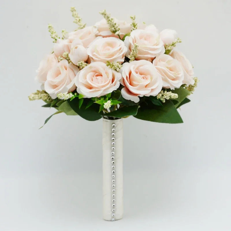 Bridal Bridesmaid Wedding Bouquet Rose Handmade Artificial Bridal Wedding Bouquet Wedding Accessories Good Vibrations