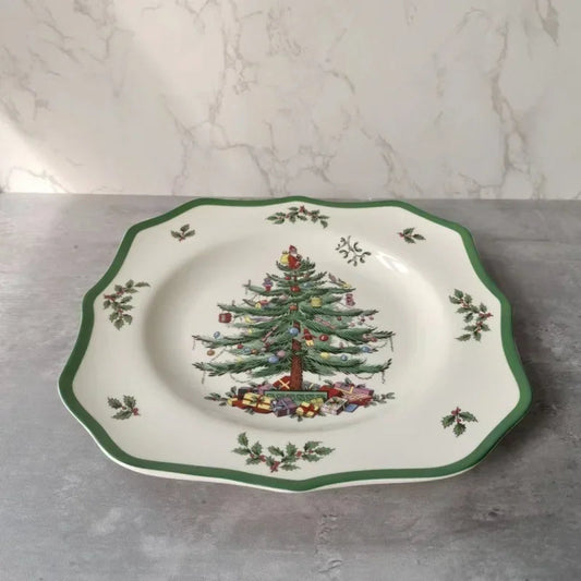 Holiday-themed Christmas Ceramic Plates Cutlery Sets Dinner Plates Bowls Soup Plates Mugs Coffee Cups Saucers Sets Good Vibrations