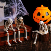 Halloween Human-shaped Skeleton Resin Skeleton Skeleton Haunted House Horror Props Family Halloween Atmosphere Decoration Good Vibrations