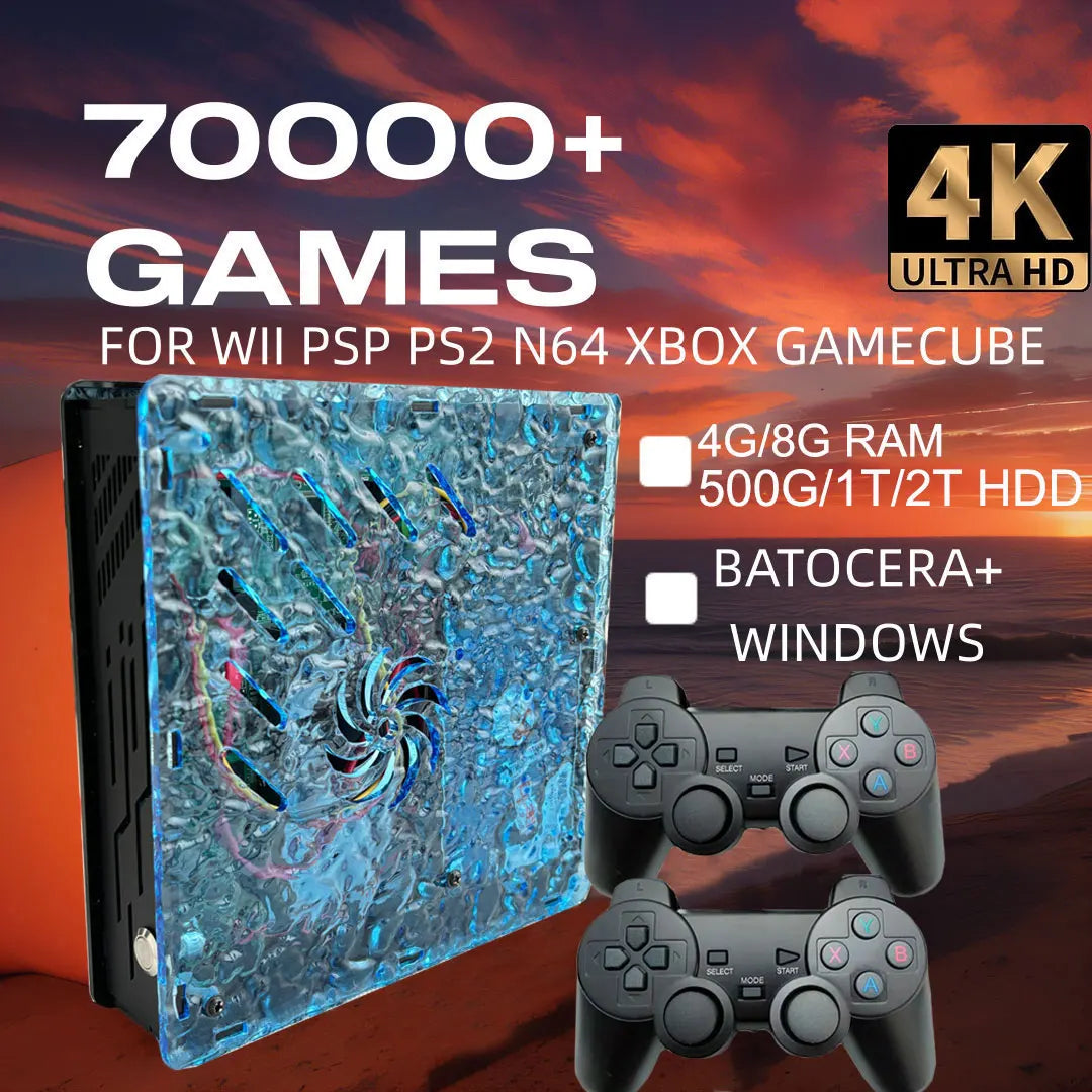 2025 New Retro Video Game Console X10 with 70000 Games 60 Emulators For PS2/N64/GAMECUBE/XBOX with Gamepad Kid Gift Game Box Good Vibrations