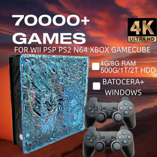 2025 New Retro Video Game Console X10 with 70000 Games 60 Emulators For PS2/N64/GAMECUBE/XBOX with Gamepad Kid Gift Game Box Good Vibrations