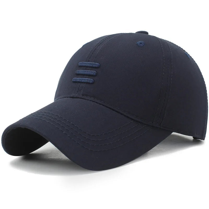 Three Horizontal Lines Embroidery Baseball Caps Spring and Autumn Outdoor Adjustable Casual Hats Sunscreen Hat Good Vibrations