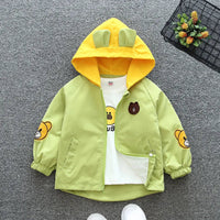 Baby Clothes Girls Thin Jacket New Autumn Trendy Costume Boys Cardigan Zipper Hooded Outerwear Children Windbreaker Coat Good Vibrations