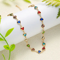 Exquisite Colorful Crystal Heart Choker Necklace For Women Charm Zircon Metal Chain Necklace Party Birthday Jewelry Gift Good Vibrations