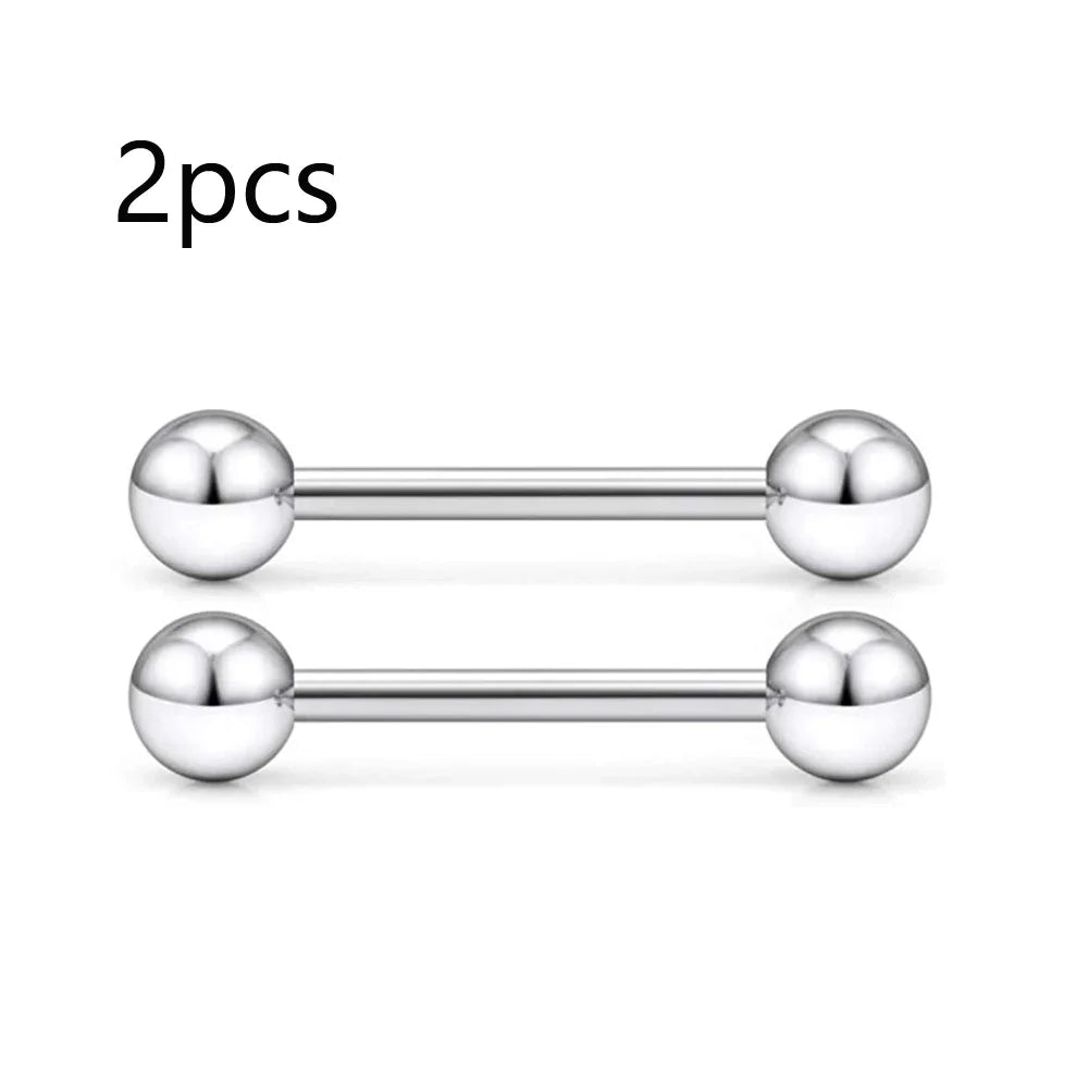 14G Tongue Rings Nipple Rings Surgical Steel Barbell Nipplering Body Piercing Jewelry for Women Men 12MM 14MM 16MM 18MM Bar Leng Good Vibrations