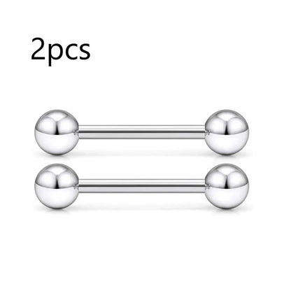 14G Tongue Rings Nipple Rings Surgical Steel Barbell Nipplering Body Piercing Jewelry for Women Men 12MM 14MM 16MM 18MM Bar Leng Good Vibrations