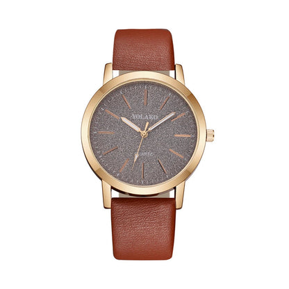 Fashion Women Leather Quartz watch Good Vibrations