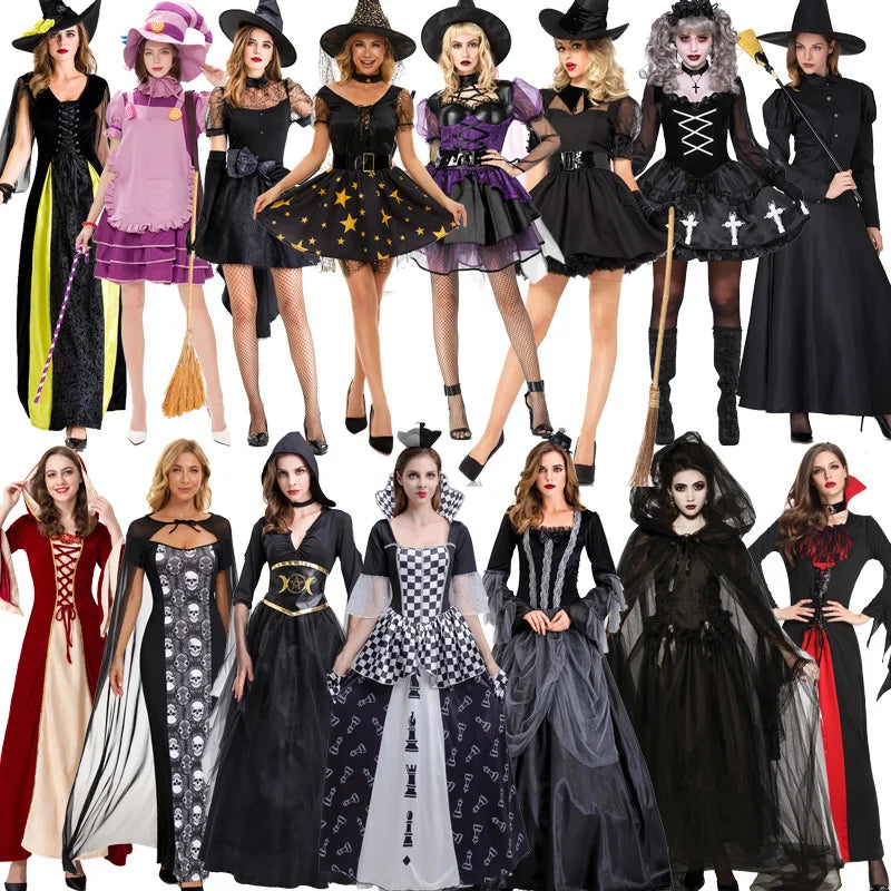 Women Halloween Vampire couple uniform Purim Cosplay Costumes men Horror Ghost Dead Zombie Corpse Bride costume Dress adult Good Vibrations