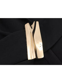 Women Pant 2 Pieces Set V-neck Buckle Decoration Blazer Coat High Waist Pants Female Chic New Office Ladies Fashion Outfits Good Vibrations