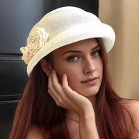Women Hats Three-dimensional Flower Design  Styling Fedora  Autumn New Elegant Socialite Caps  Fascinator Cap MAXSITI U Good Vibrations