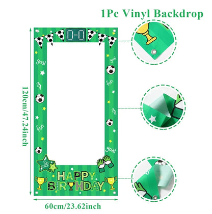 Football Party Disposable Tableware Boys Kids 1st Birthday Party Decorations Sports Soccer Theme Birthday Party Supplies Decor Good Vibrations