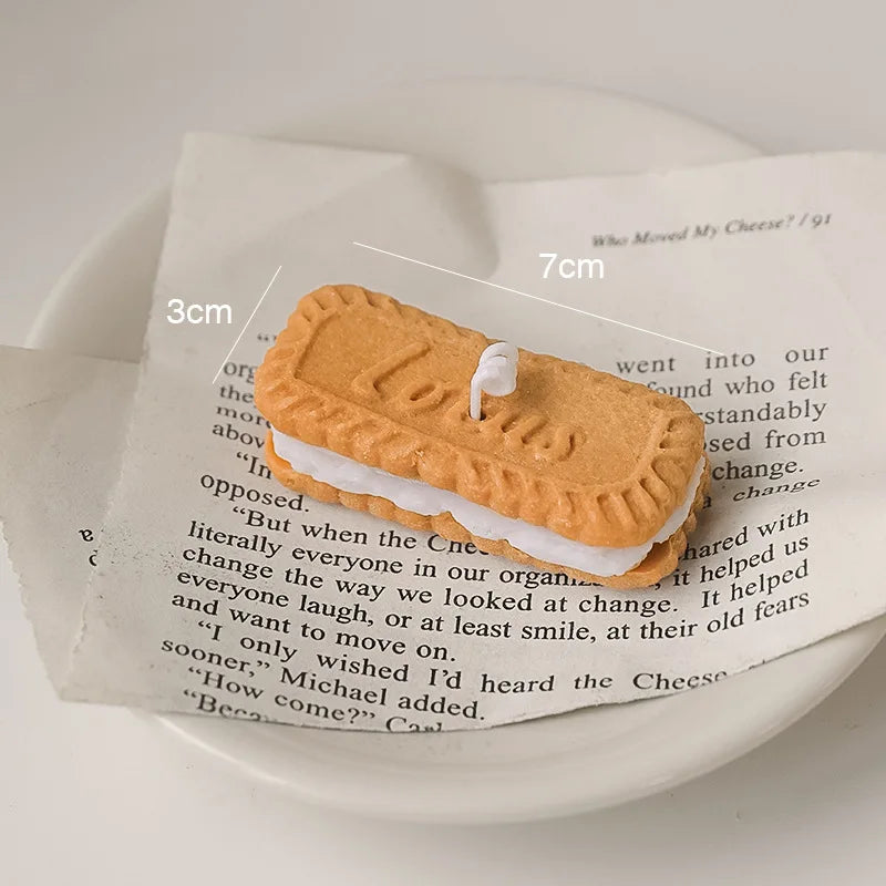 Cute Handmade Biscuit Candle Scented Candle Aromatherapy Soy Wax Candle Wedding Birthday Candles Party Home Decoration Good Vibrations