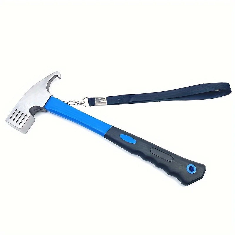 Camping Hammer: Heavy-Duty Multifunctional Steel Hammer with Tent Stake Remover & Holding Strap!Outdoor Camping Good Vibrations