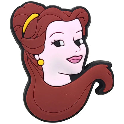 1-17pcs MINISO Hot Toys Princess Seri Series Shoe Charms For Croc Sandals, PVC Shoe Decorations Accessories Christmas Gif Good Vibrations