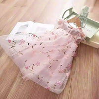 Summer New Floral Baby Girl Princess Dress, Wedding Party Children'S Clothing Good Vibrations