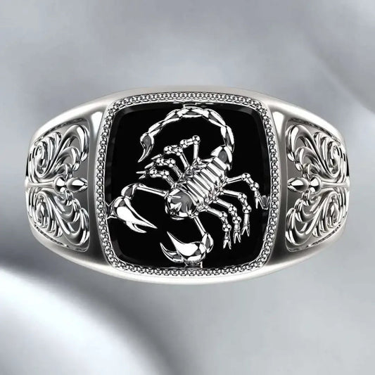 Fashion Milangirl Top-quality Gothic Punk  Scorpion Male Retro Ring for Man  Pattern Rings  Men Jewelry  Whole Sale Good Vibrations