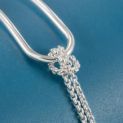 New S925 Silver Minimalist Geometric Collage Bracelet Women's Jewelry Exquisite and Elegant for Birthday and Christmas Gifts Good Vibrations