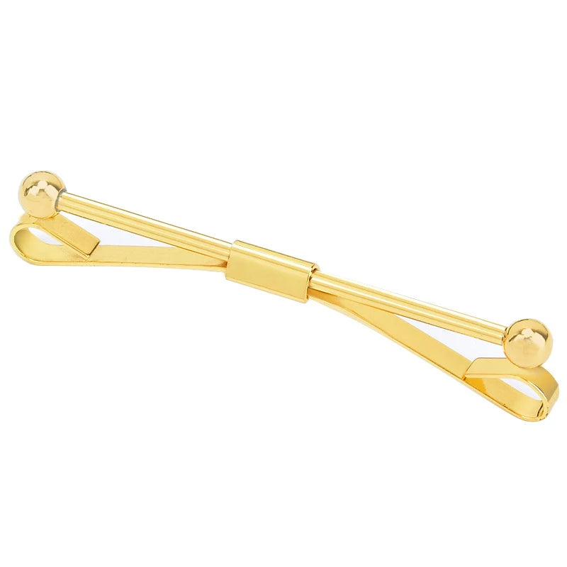 Tie Clip Fashion Style Ties for Men Metal Tone Simple Bar Clasp Practical Clasp Tie Pin for Mens Collar Clip Necktie Accessories Good Vibrations