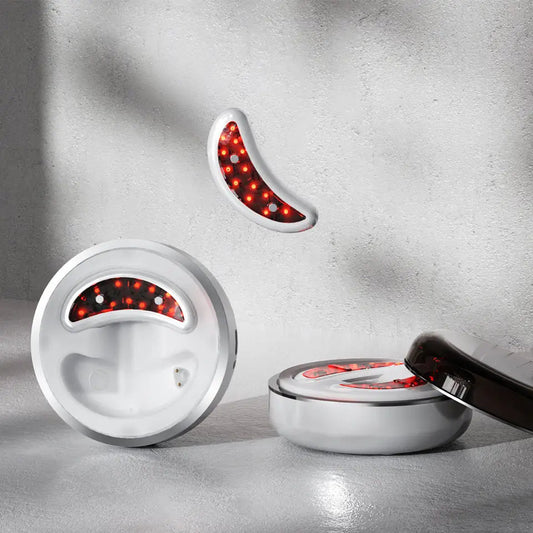 Led Red Light Eye Care Therapy Ems Massager With Gel Patch For Treatment Under Eye Wrinkle Good Vibrations