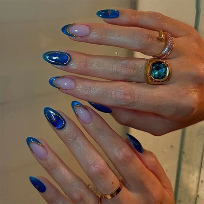 24Pcs False Nails Spicy Girl Silver Bow with Diamond Fake Nails with Glue Almond Press on Nails Black Cool Y2k Almond Nail Set Good Vibrations