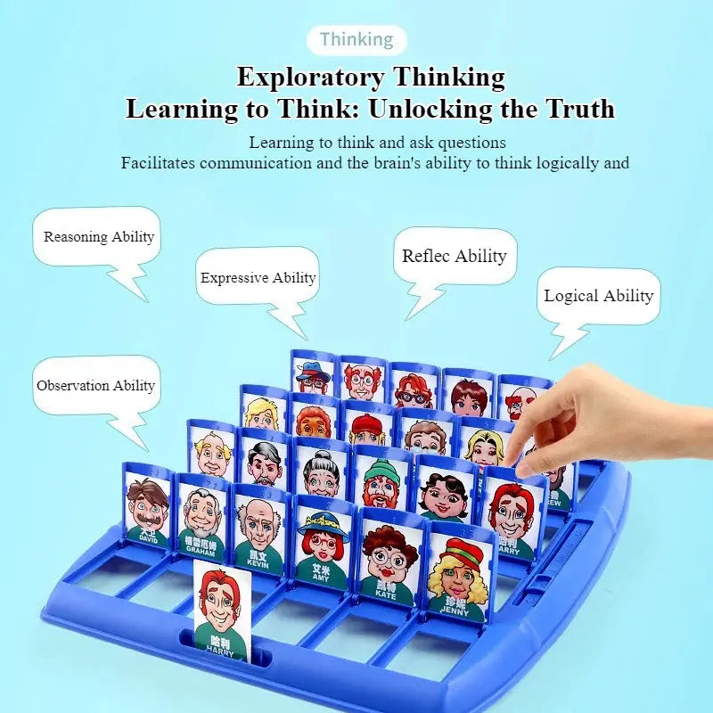 1 Set Guess Who I Am Gift Parent-Child Interactive Double Puzzle Gift Party Favors Good Vibrations