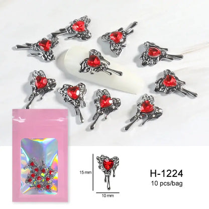 Halloween Alloy Nail Art Charms 3D Ghost Skull Pumpkin Golden Silver Classic Nails Jewelry Ornaments DIY Manicure Accessories Good Vibrations