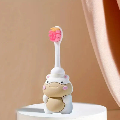 Baby Toothbrush - Cute Animal Pattern (Panda, Blue Whale, Seal)-Super Soft Microfiber Bristles, Gentle Gum Protection, Fragrance-Free, Ergonomic Handles for Infants and Toddlers Good Vibrations