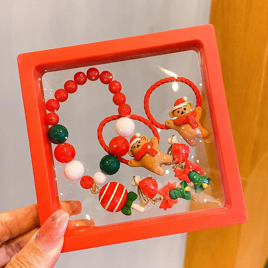 Children's Christmas Gift Jewelry Set: Colorful Bracelet, Versatile Ring & Headrope– Ideal Festive Xmas Present for Boys & Girls Good Vibrations