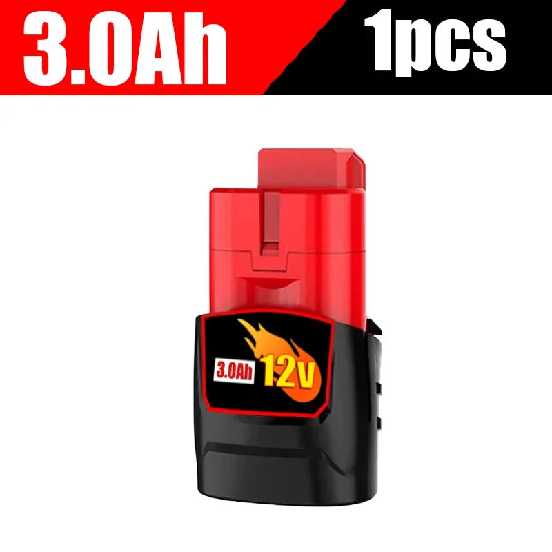 Milwaukee M12 Battery 12.0Ah 12V Rechargeable Battery For Milwaukee M12 Tool 48-11-2402 48-11-2411 48-11-2401MIL-12A-LI Good Vibrations