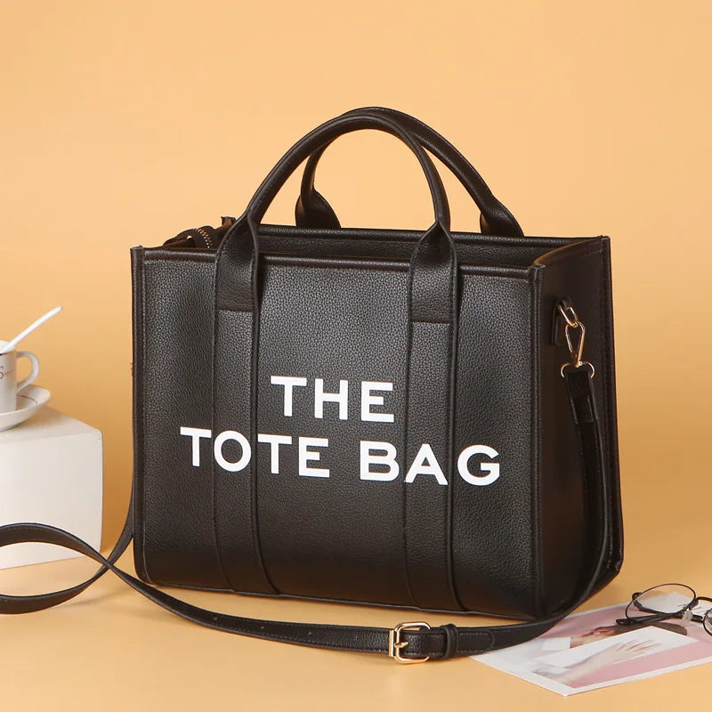 Designer Women's Tote Bag PU Leather Shopper Purses Solid Color Outdoor Leisure Large -Capacity Letter Shoulder Bag Women Clutch Good Vibrations