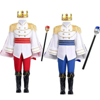 7 Pieces Boys King Carnival Costume Medieval Royal Prince Full Set Outfits for Halloween Birthday Party Fancy Dress Up Good Vibrations