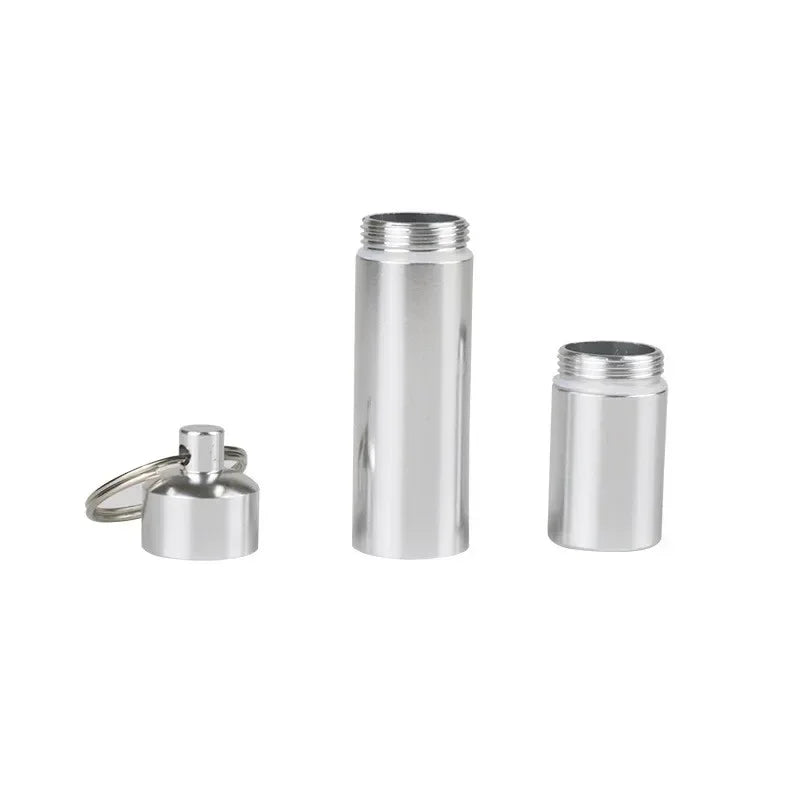 Silver Aluminum Alloy Cigarette Box Waterproof Cigarete Case Pill Toothpick Capsule Cigarette Accessory Mens Gift Gadgets Good Vibrations
