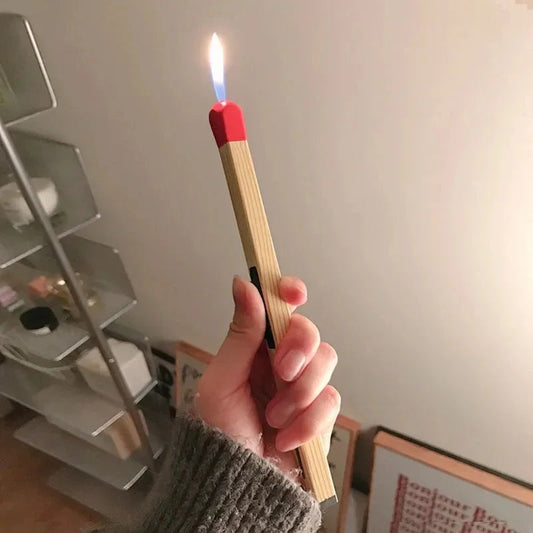 Portable Visual Window Large Match Lighter Windproof Open Fire Butane Inflatable Portable Candle Kitchen Lighter Good Vibrations Adult Super Store