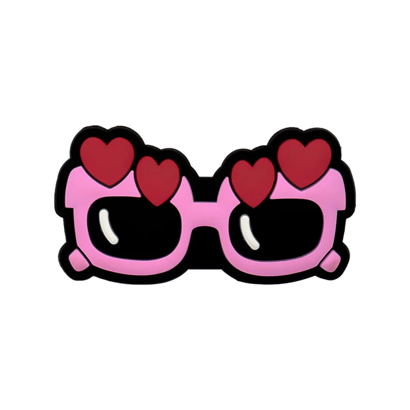 1/9pcs Rose Charms For Beach Bag Accessories Heart Glasses Lips Handbag Decoration Beach Coconut for Tote Bag Accessories Good Vibrations