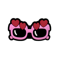 1/9pcs Rose Charms For Beach Bag Accessories Heart Glasses Lips Handbag Decoration Beach Coconut for Tote Bag Accessories Good Vibrations