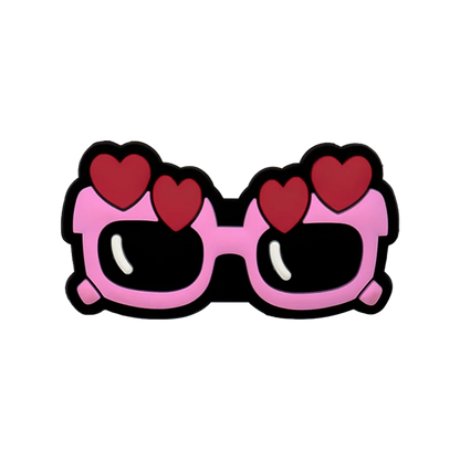 1/9pcs Rose Charms For Beach Bag Accessories Heart Glasses Lips Handbag Decoration Beach Coconut for Tote Bag Accessories Good Vibrations