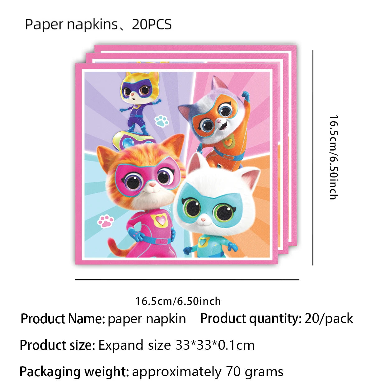 Superkitties Happy Birthday Party Decor Paw Meow Cat Super Kitties Tableware Tablecloth Plate Cup Gift Set Kid Party Supplie Toy Good Vibrations